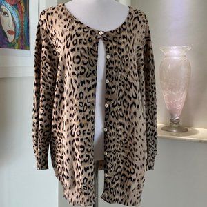 3/4 Sleeve Button Down Sweater (Cardigan)-Size Large